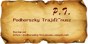 Podhorszky Trajánusz névjegykártya
